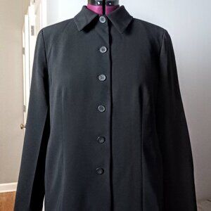 Jones New York Classic Black Crepe Jacket